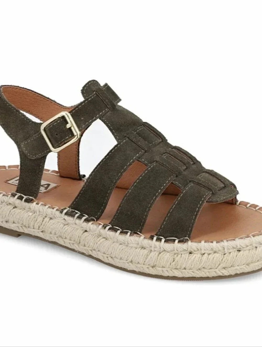 NWT MIA DANETTE Women’s Olive Suede Strappy Espadrille Sandals